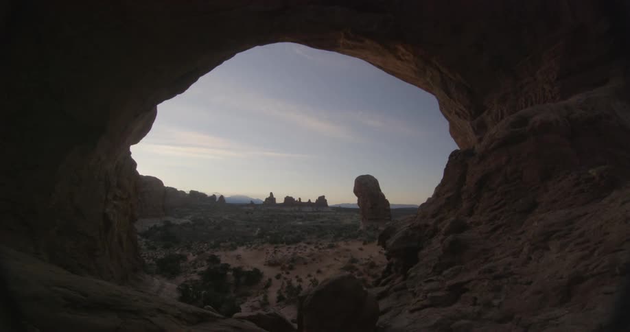 A porthole to the desert