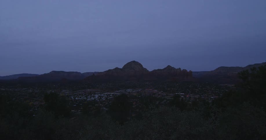 The sky darkens in the desert
