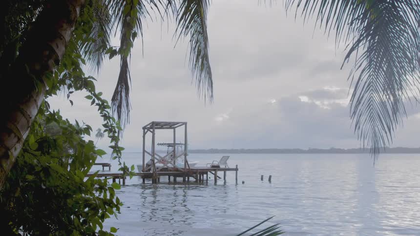 Peaceful view of a dock in the Tropics