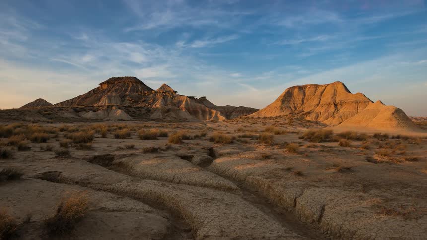The desert during sunset