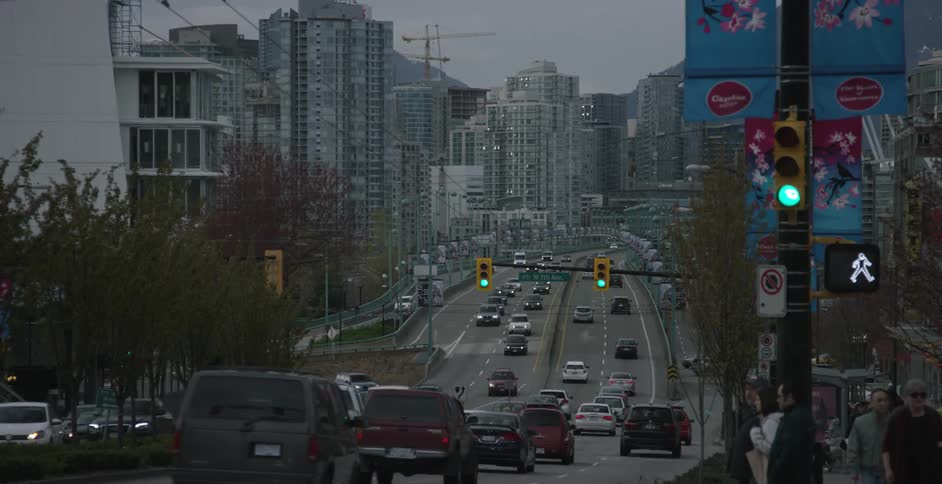 A busy city street