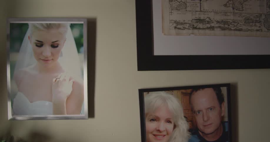 Pictures of people on a wall