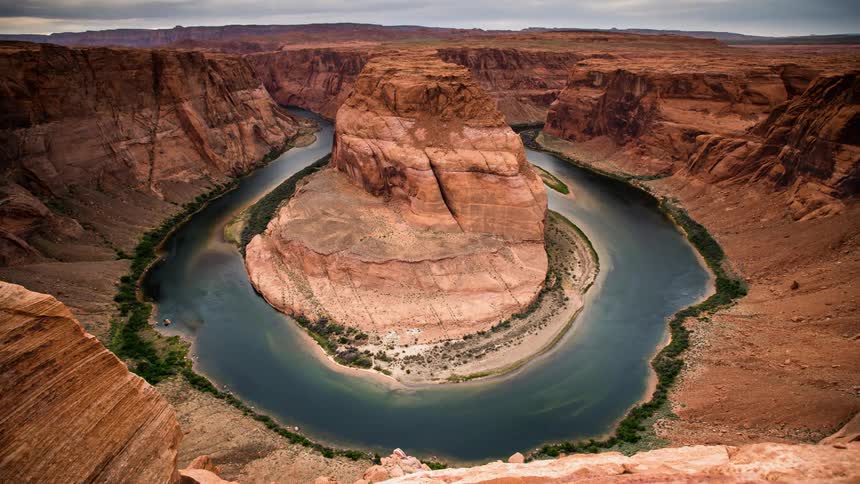 River flowing through a canyon