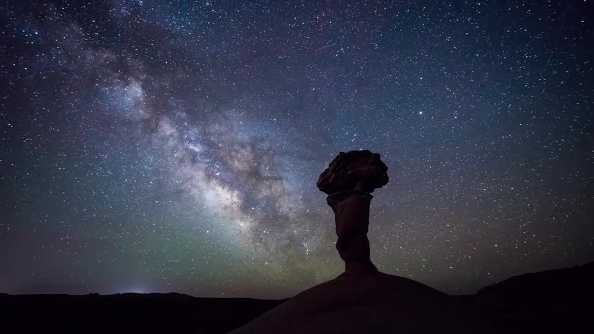 Stars shining overhead on a clear night