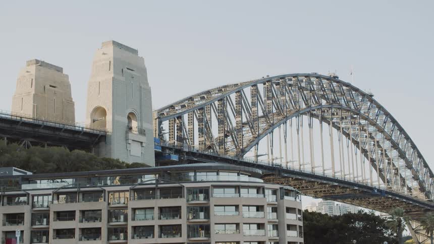 A city bridge over a building