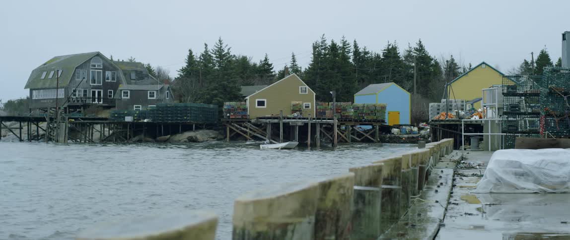 Water splashes near a dock
