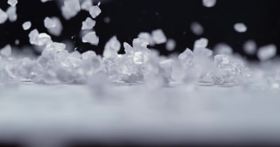 Crystals fall and shatter