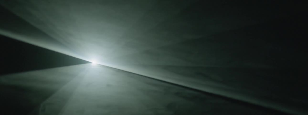 A light shines at night