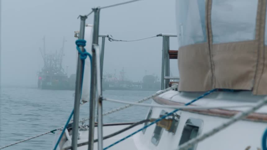 A boat floats on water