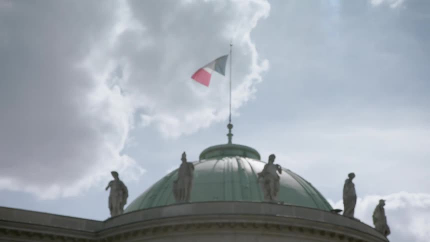 Statues on a domed building