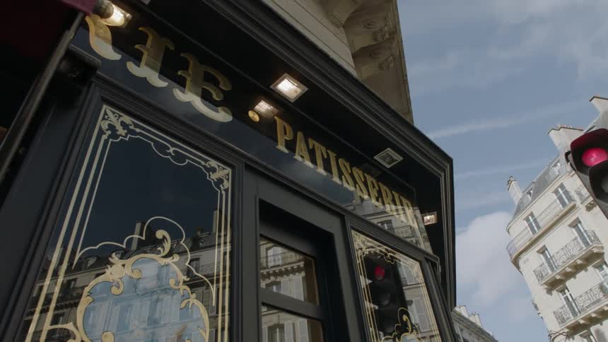 A bakery sits on a city street