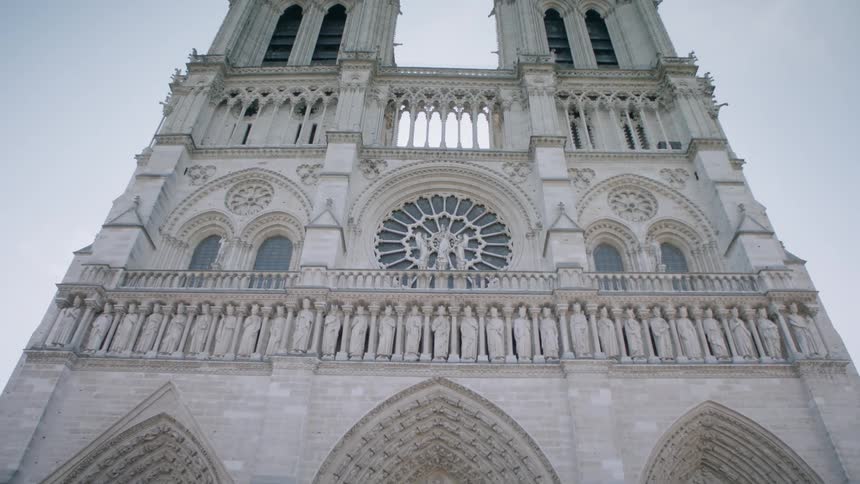A cathedral towers overhead