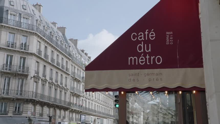 Cafe on a city street corner