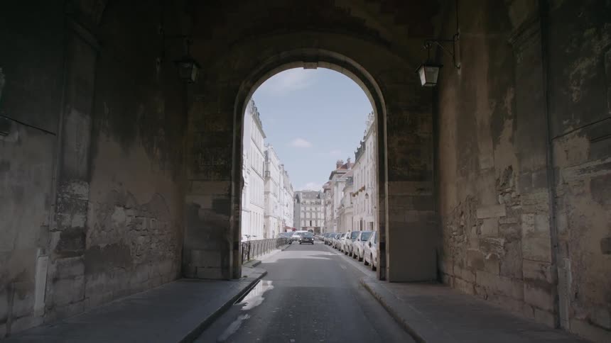 Tunnel and an alleyway of a city