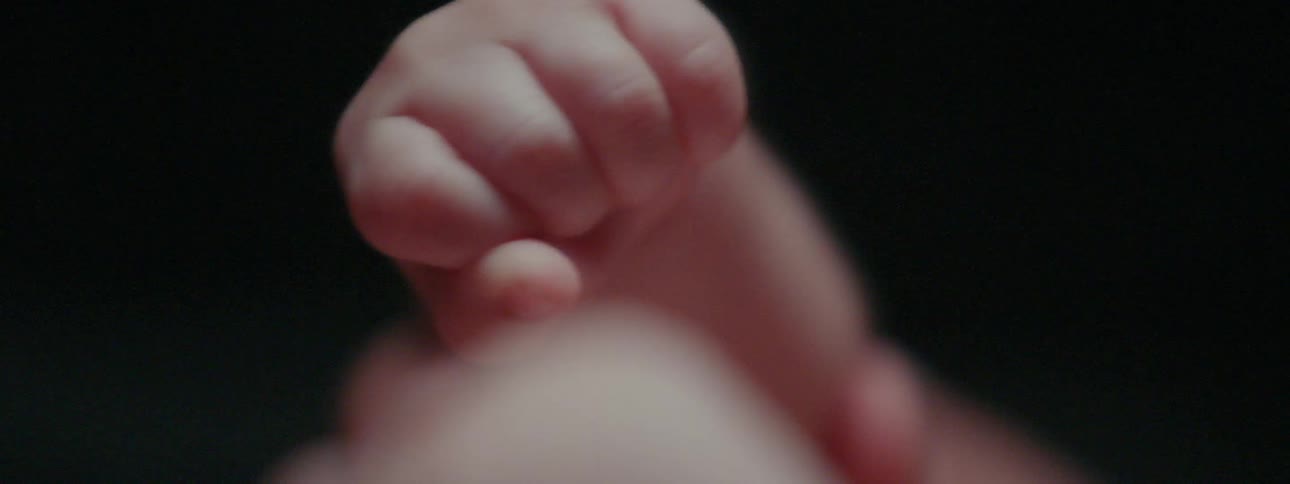 Close up of a newborn's hand
