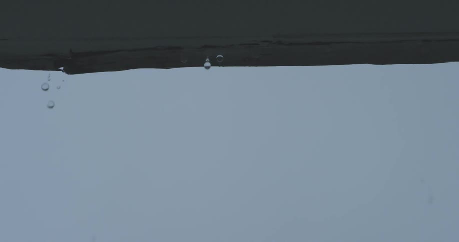 Water is falling from the roof