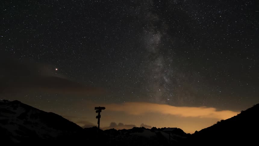 Milky Way glides across the night sky