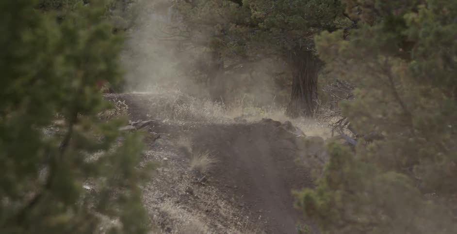 A man riding a mountain bike is doing a flip during the day