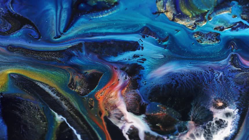 Liquid of different color travels through channels of darker color