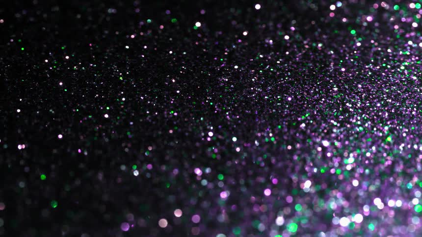 Sparkling granules change color as light filters over