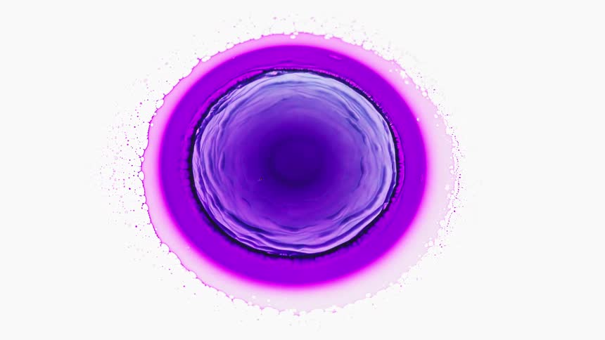 drop of ink causes a chemical reaction and ripples