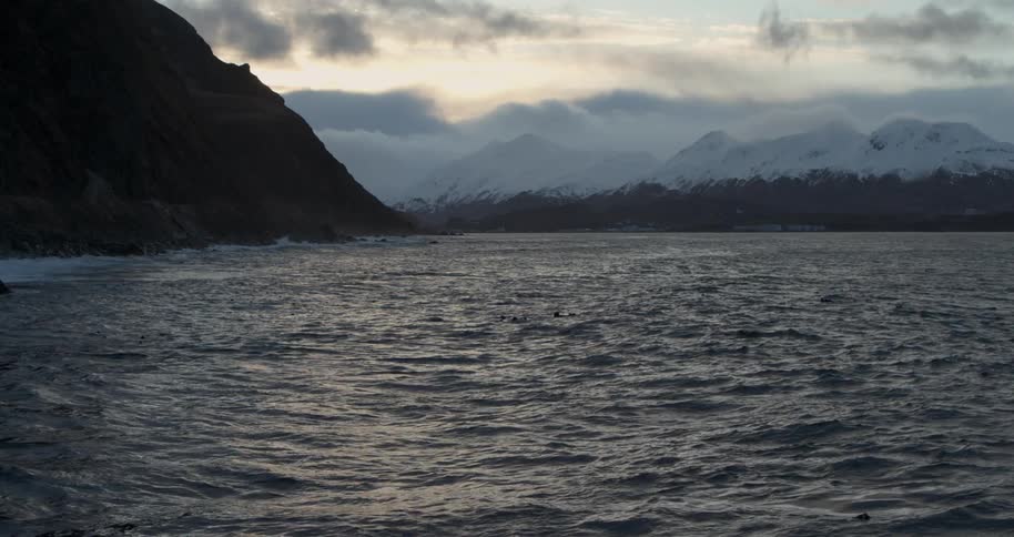 Mountains above the sea