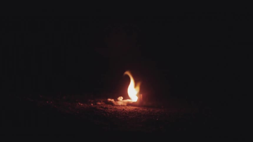 A fire burning