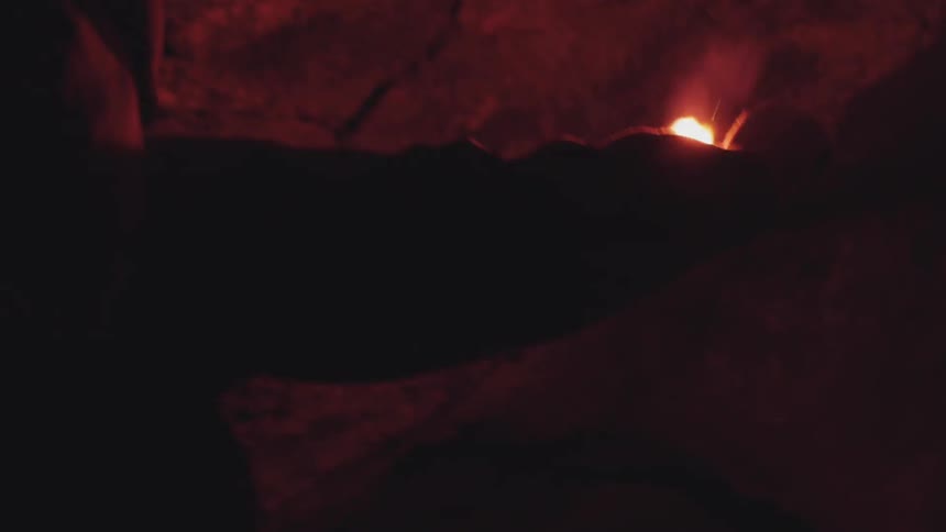 A person holding a torch
