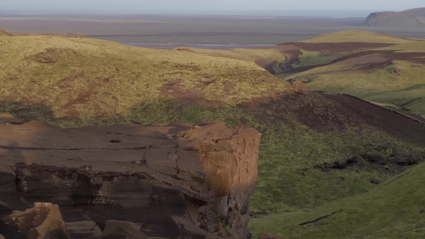 Rocky cliffs stand in the wilderness