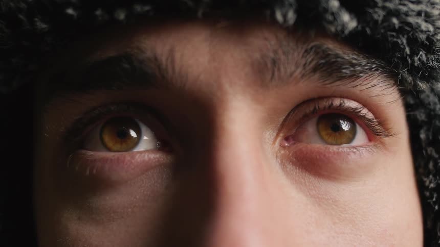 Up close of a person's eyes