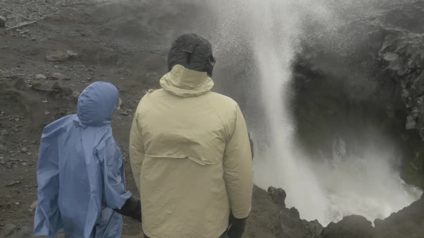 A couple holding hands