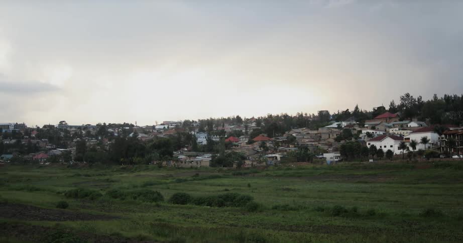 Village of houses in a rural area