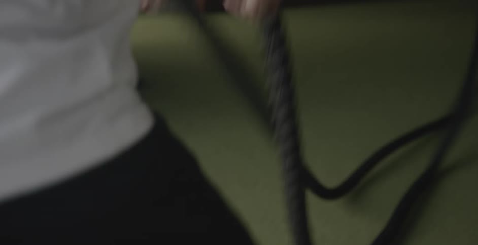 Man hits two ropes on the floor
