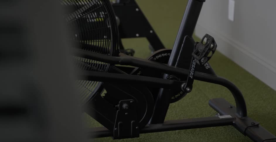 Exercise bike sits in the gym