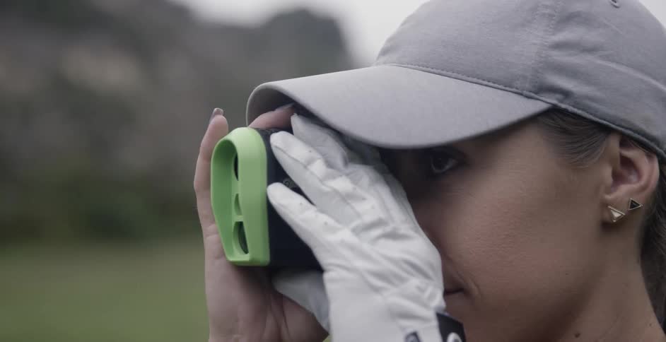 Someone is looking their binoculars