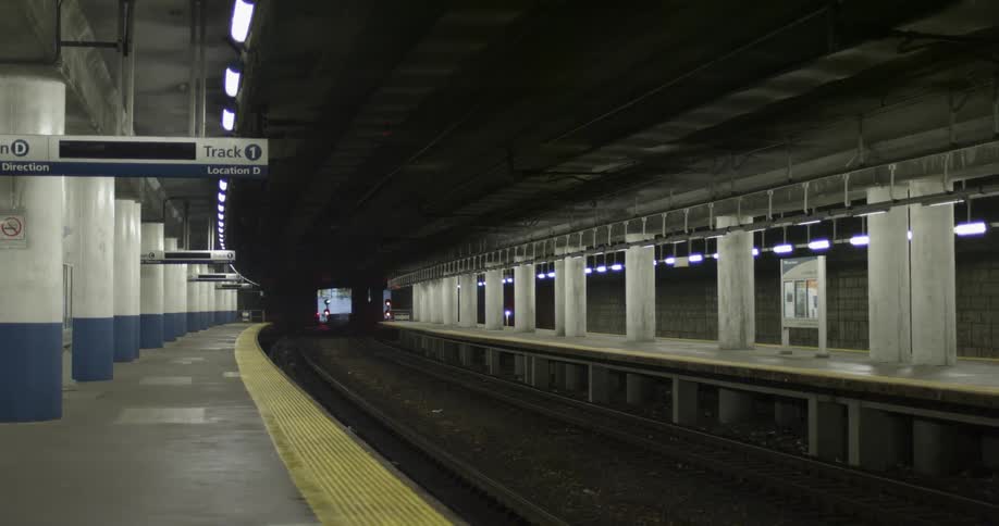 A subway station sits empty