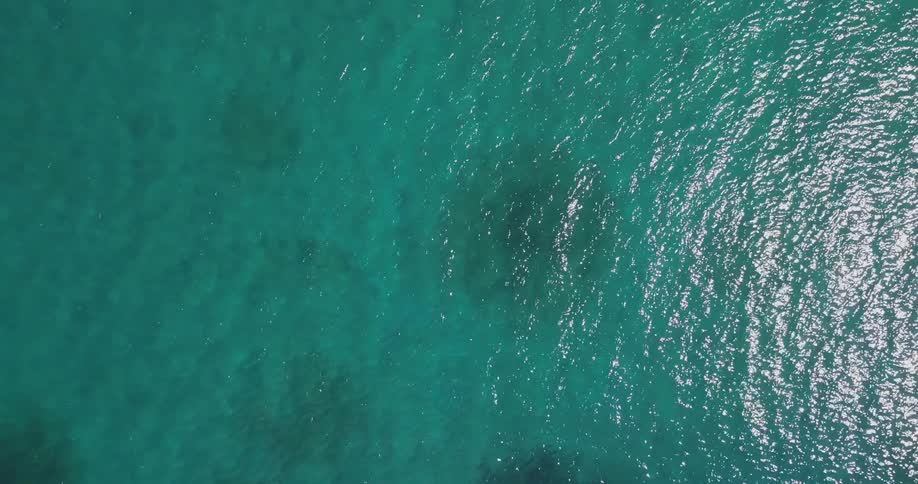 Ocean water ripples and flows