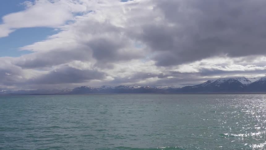Clouds roll  into the view in the distance