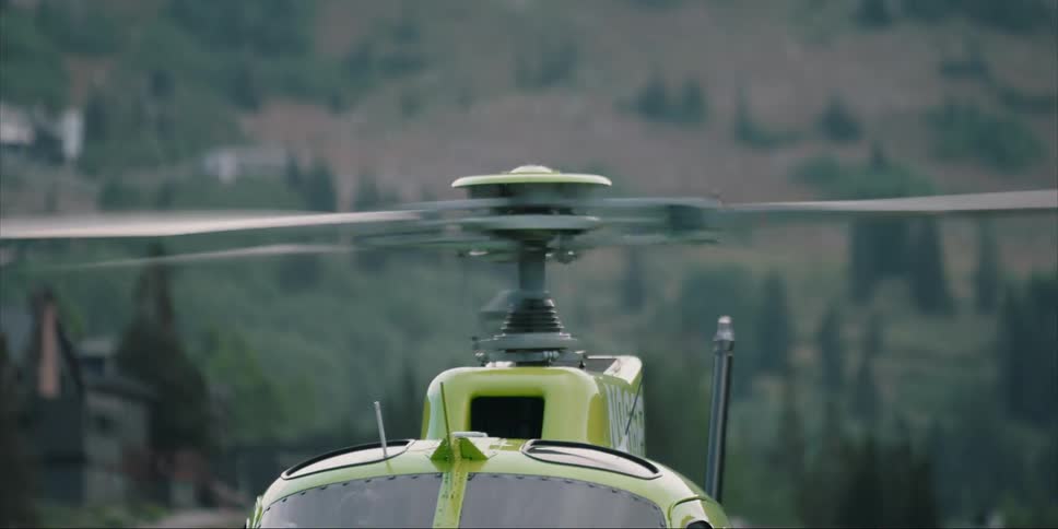 Propeller of a helicopter rotates