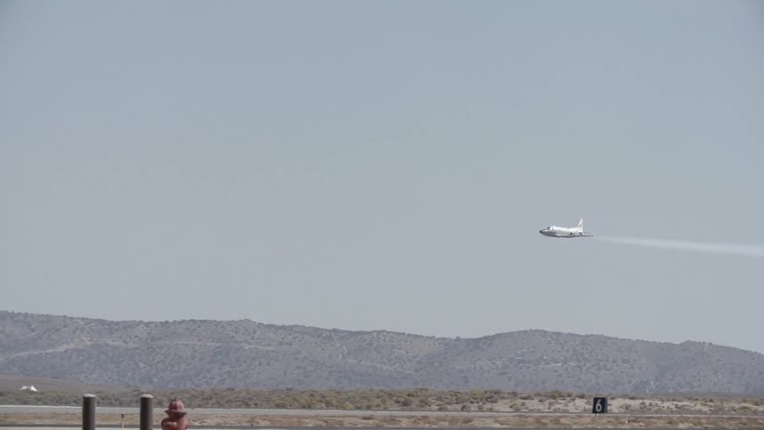 A plane flying overhead