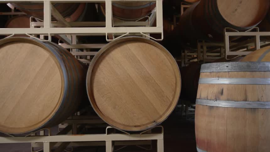 View of some large barrels stacked