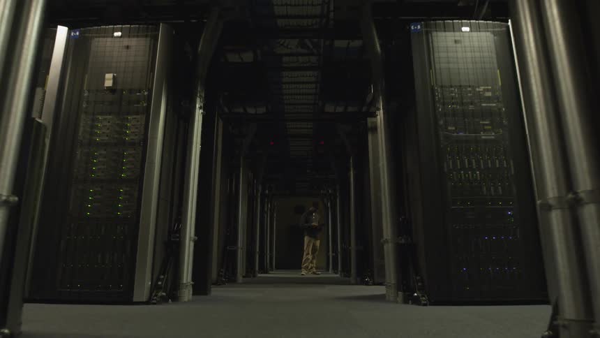 A person standing in a hallway