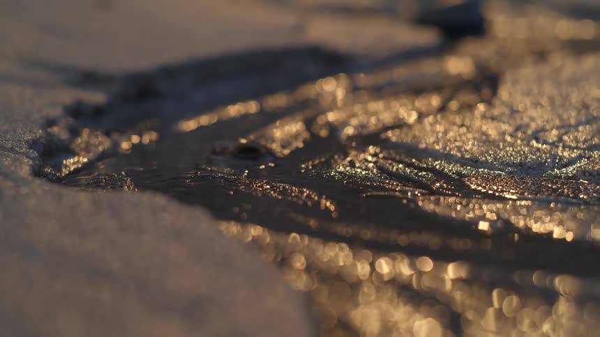 Water flows over a surface