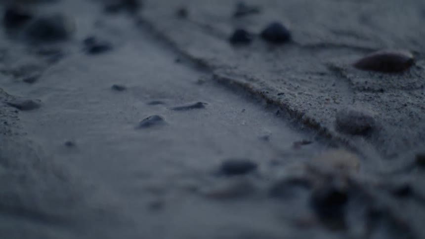 Water flows over a bumpy surface