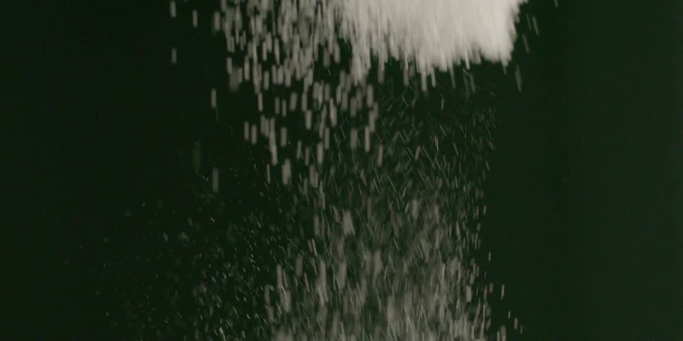 Flour is dropping down from above