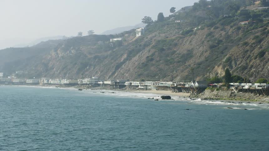 The water is blue around this coast line