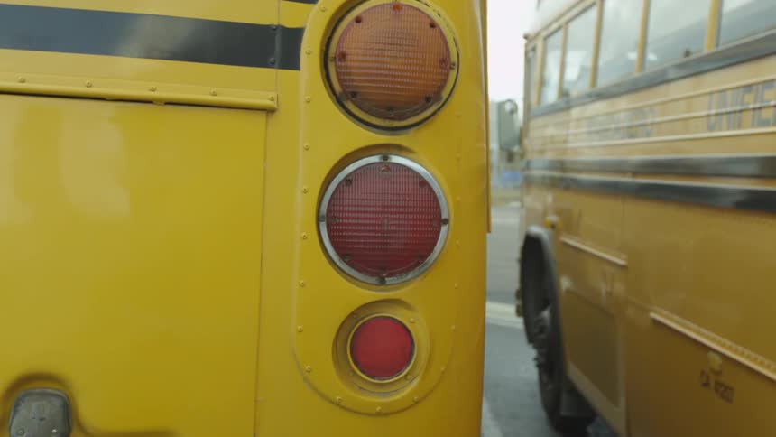 The back of a school bus