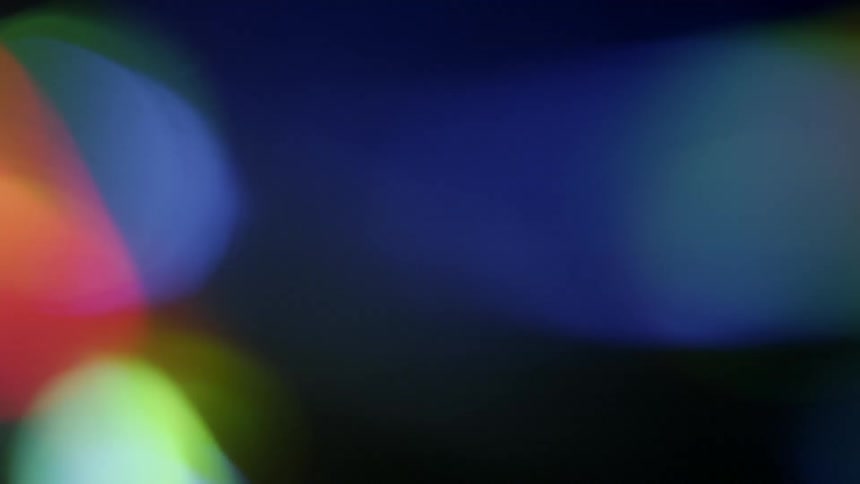 Rainbow lights shine in the dark