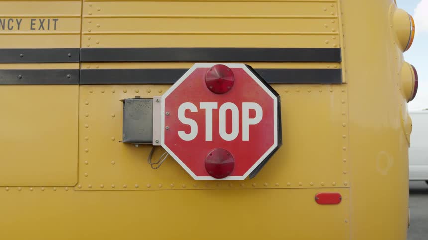The side of a school bus