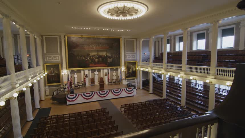 Inside a press room in the white house